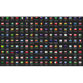 Ícones bandeiras todos os paises